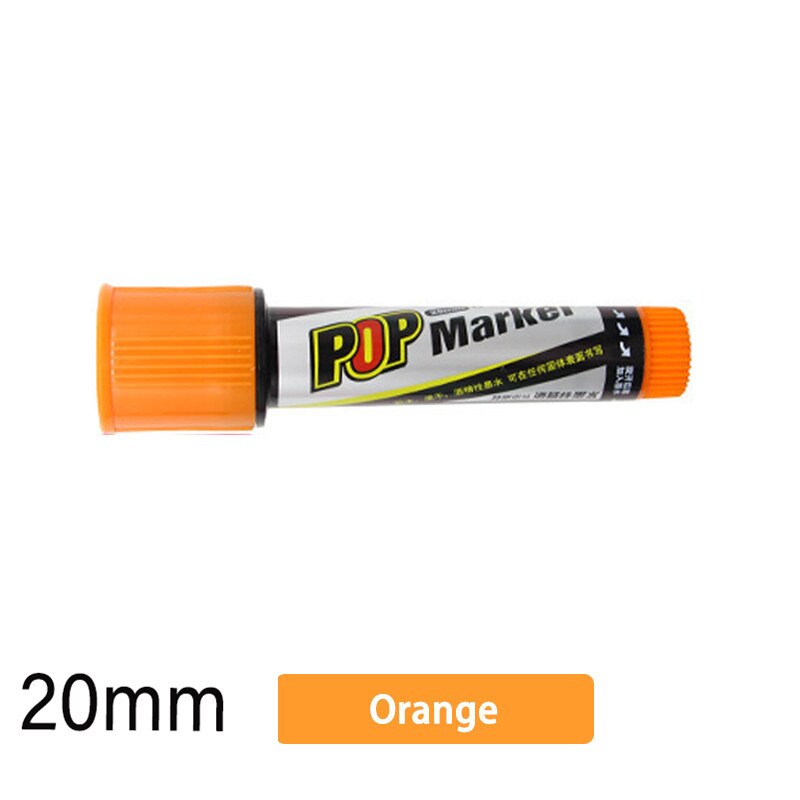 Climemo 12mm Whiteboard Paint Marker Rotuladores Markers Pen Permanent Waterproof Art Supplies DIY Comic Sketching Markers: 12mm Orange
