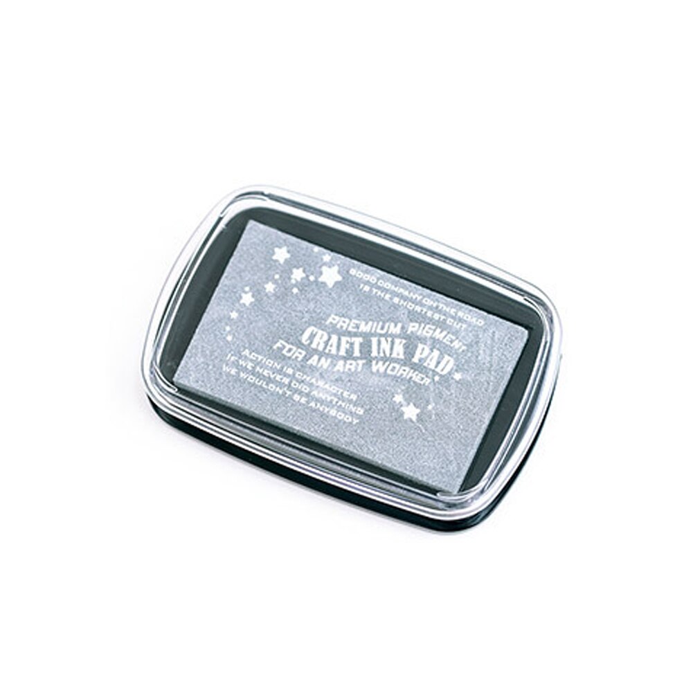 Almohadilla de tinta de Color metálico Vintage, almohadillas de tinta para sellos de goma, papel de álbum de recortes, tamaño grande, 6,7x10cm: Silver