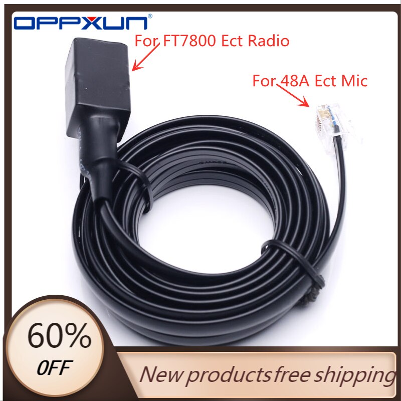 OPPXUN-cables de extensión de micrófono de mano, separación extraíble de 6 pines, 3m/9.8ft, para Radio Yaesu FT7800, FT7900, FT8800, FT8900