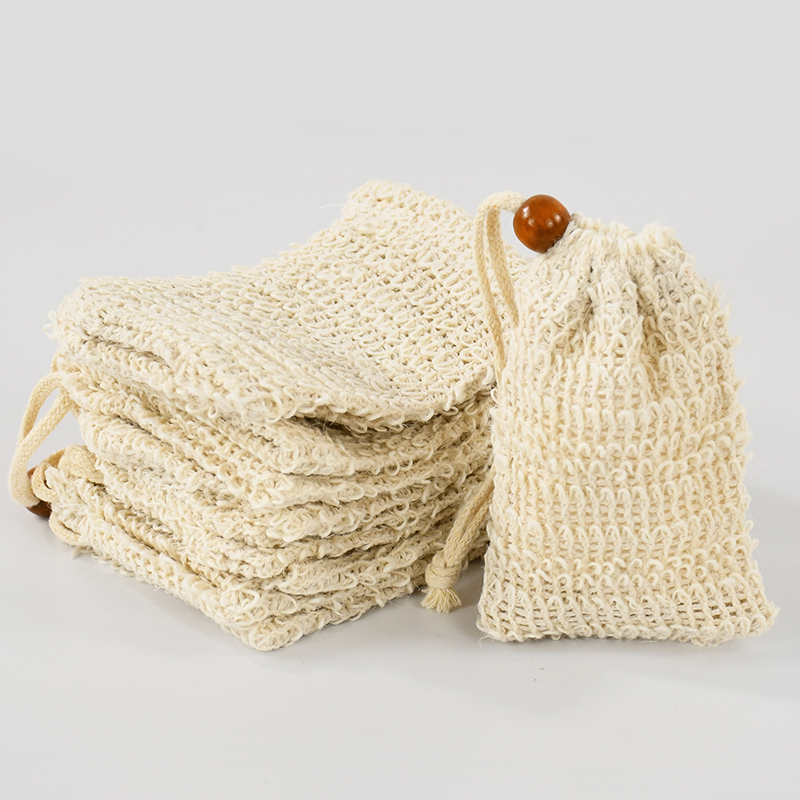 5–50 Stück natürliche Sisal-Seifenbeutel, Duschbad, Peeling-Seifenschoner, Beutelhalter für Bad und Dusche, Seifenverpackung, Netzbeutel
