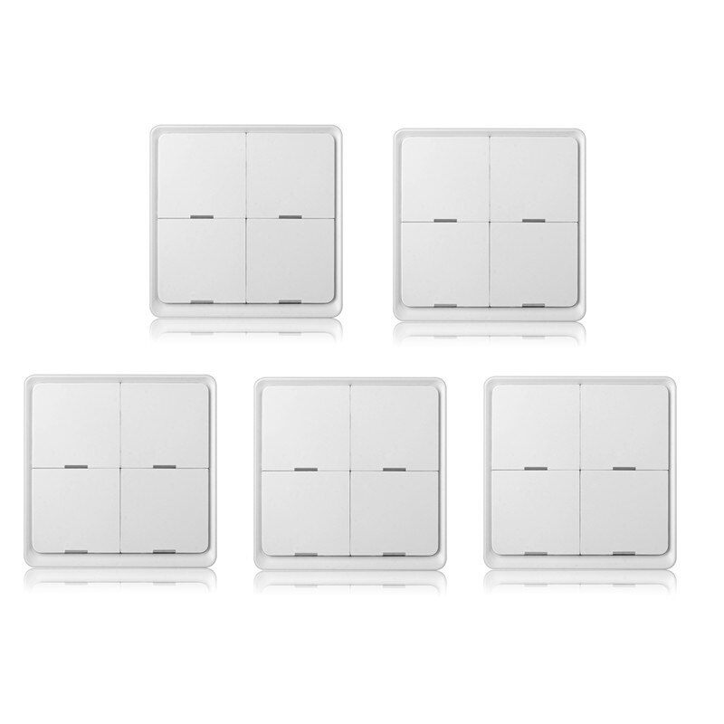 Tuya Smart ZigBee Wireless Switch Sticker 4-way Panel Scene Button Controller Wall Light Switch Work With Smart Life APP