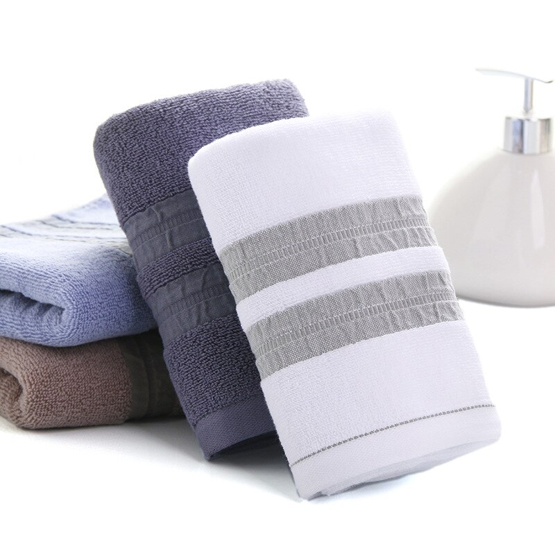 Mode Microfib Handdoek Effen Kleur Borduurwerk Mannen Washandje Reizen Hotel Badhanddoek Draagbare Handdoek 35*75Cm Douche Wrap