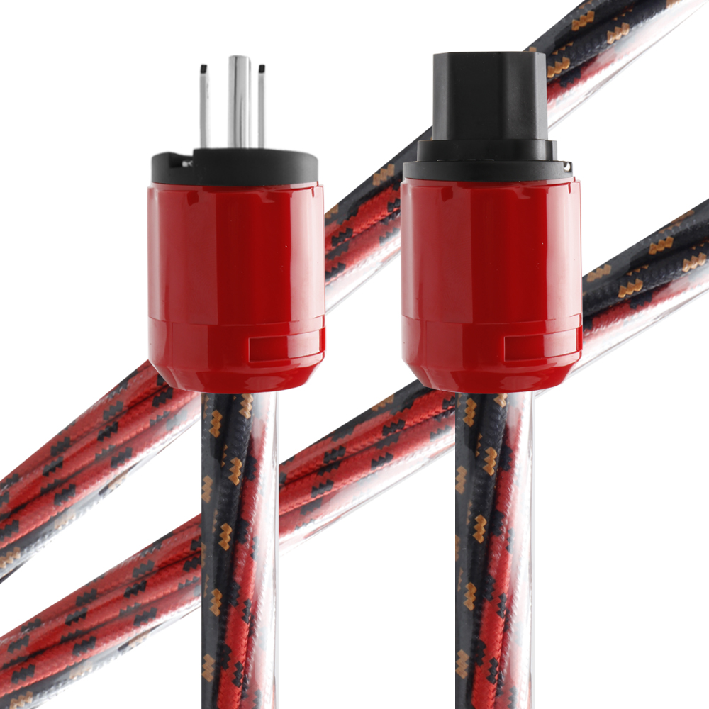 Câble d'alimentation Hifi Audio US/EU, prise électrique occidentale, câble en cuivre ODavid, signature 400 haut de gamme avec connecteur plaqué or: Brun clair / 1,5m