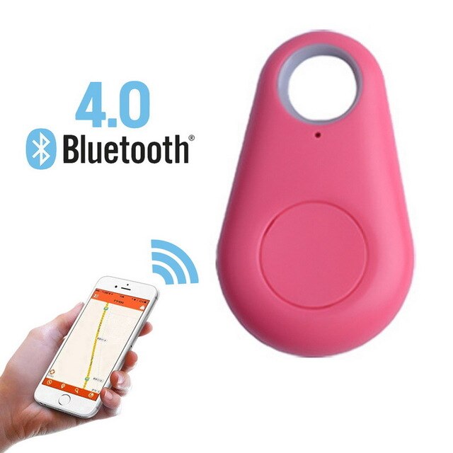 Mini smart tag bluetooth tracker trådløs anti-mistet alarm børnetaske tegnebog nøglefinder mistet minder om bilkæledyr: Rød