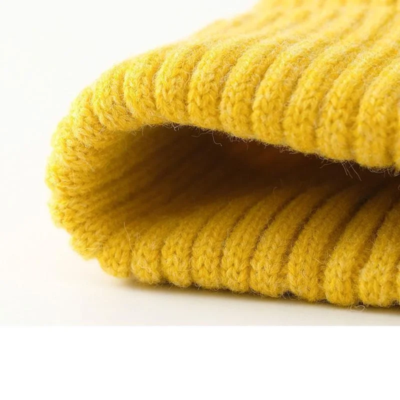 Gorro de invierno para mujeres, hombres, niños y niñas, gorro de ganchillo de Color sólido, gorros tejidos de otoño Unisex, gorros, accesorios salvajes