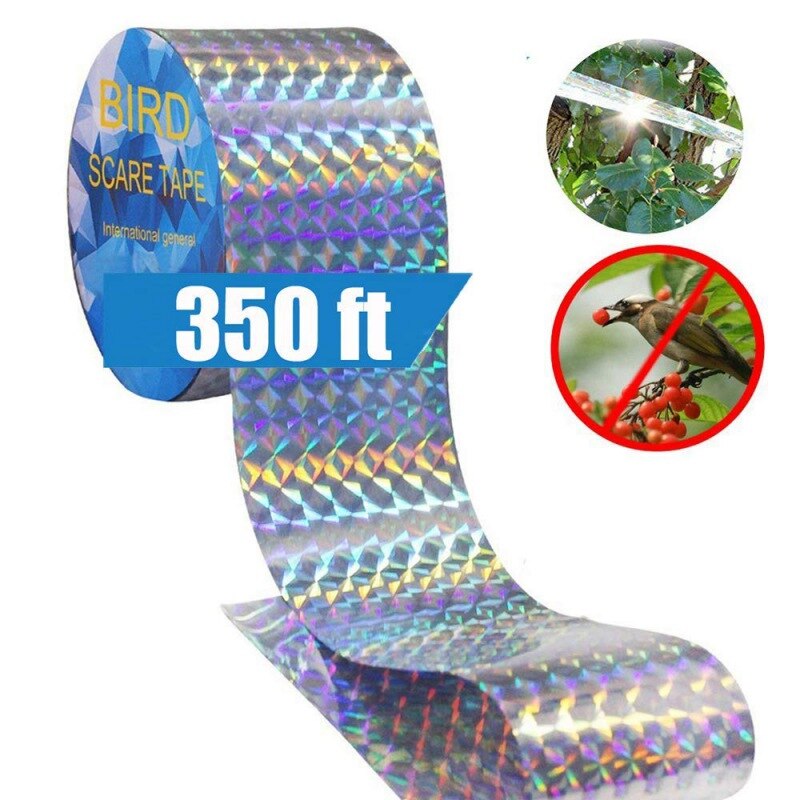 Useful Bird Repellent Tape Reflective Anti Bird Scare Tape Pigeons Animal Repeller Ribbon Deterrent Tapes Garden Accessories: B
