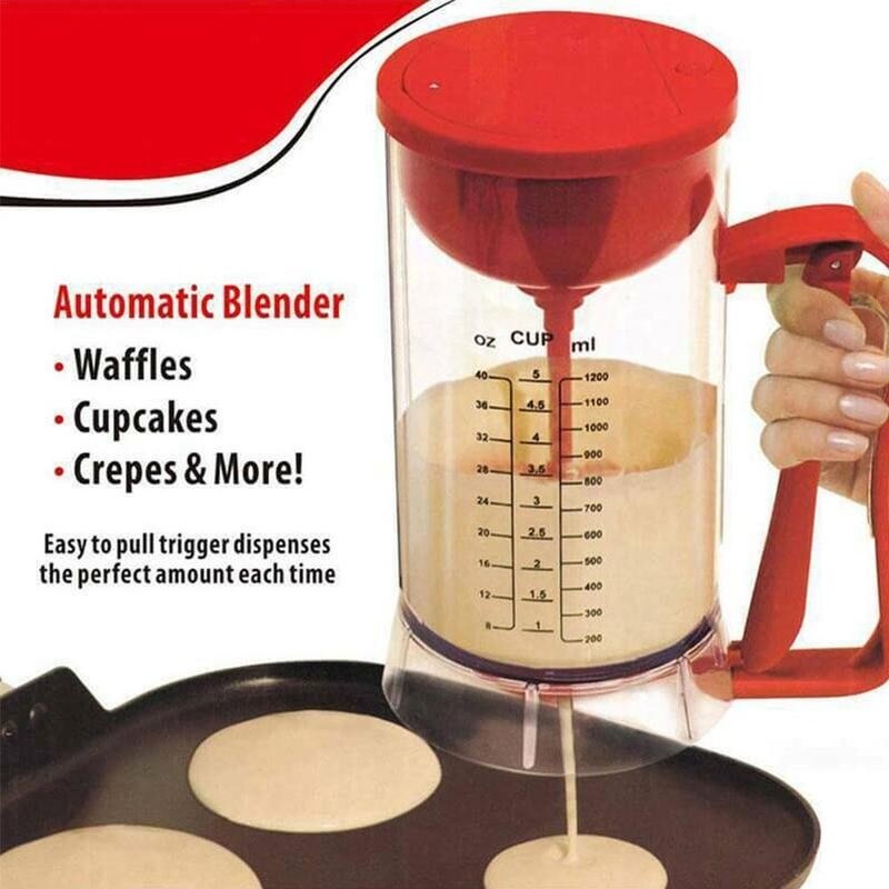 Electric Powered Batter Mixer Dispenser Pancake Batter Dispenser Cupcake Waffle Batter Maker Machine Kitchen Tools Batter Mixer