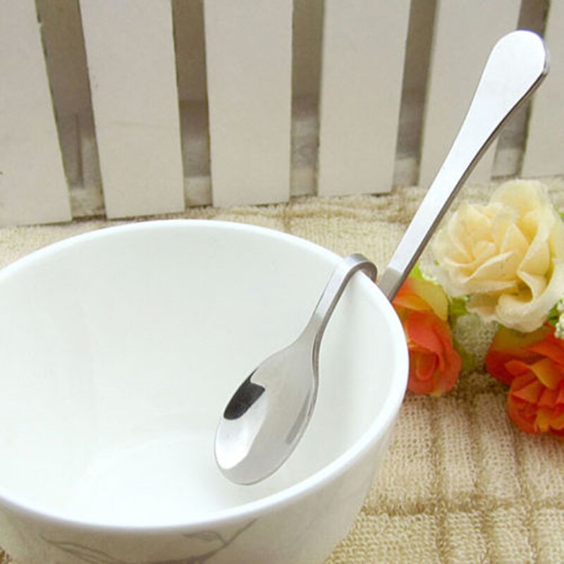 LINSBAYWU 1 sztuk zakrzywione łyżeczka robić kawy nowość łyżeczka ze stali nierdzewnej robić przypraw kuchnia bar kawiarnia zastawa stołowa upominek przyjęcie szufelka