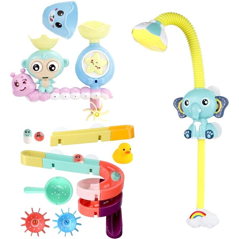 Baby Bath Toy Elephant Spray Toddler Electric Shower Boys Swimming Water Toys Yellow Duck Cute Turtles Dinosaur Egg for Kids: B001-HD2b-H24