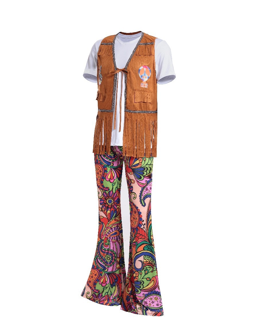 Disfraz Vintage Hippie de los años 50 para Halloween, ropa para Club nocturno, Bar, , escenario, cantantes de Hip Hop, ropa de actuación