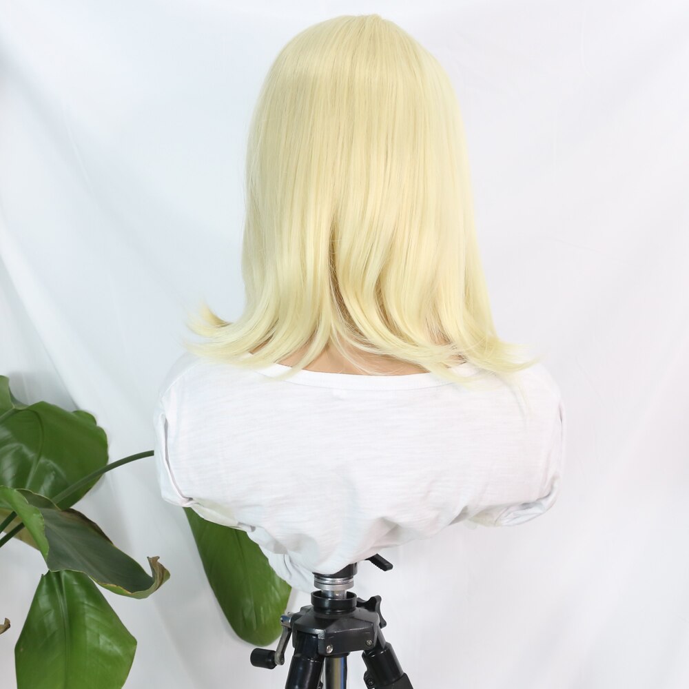 Synthetic Lace Wigs for Women 613 Color Blonde Wig Middle Part Lace Wave/Straight Hair Daily/Party/Cosplay Heat Resistant Fiber