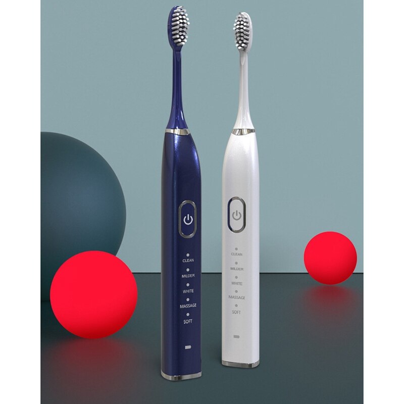 Ultrasonic Electric Toothbrush USB Rechargeable 5 Modes Toothbrush Waterproof Whitening Teeth Brush