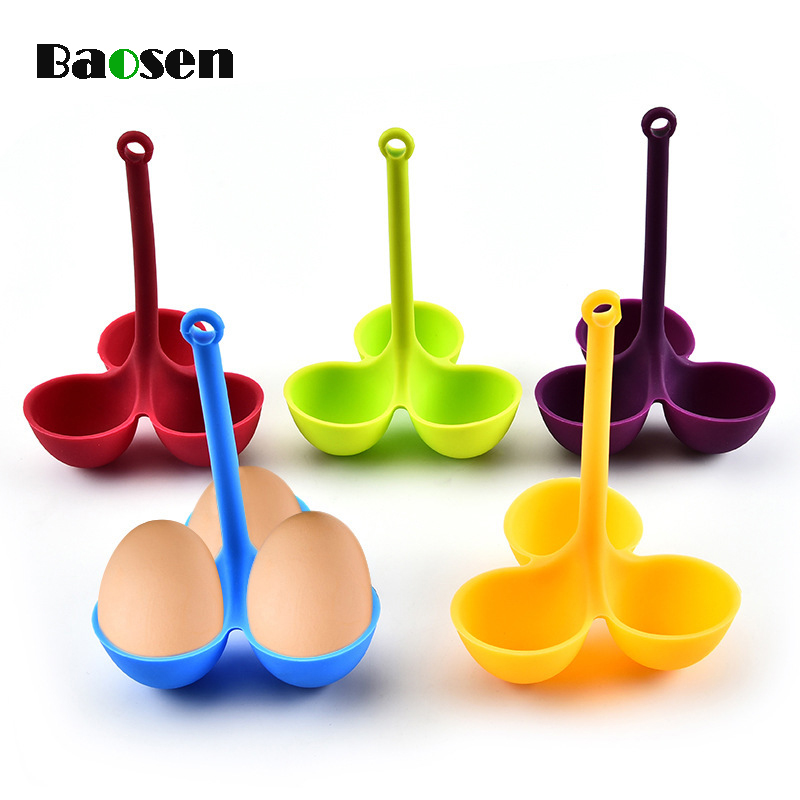 Baosen 3 Hält Silikon Eierkocher Ei Herde Tablett Küche Kochen Werkzeuge
