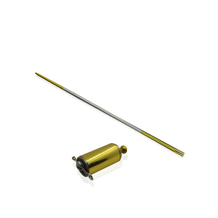110 CM/150 cm Metal Verschijnen Cane Kan Kiezen Kleur Magic Sticks Voor Professionele Goochelaar Stage Street Magie Illusie accessoires: gold 110cm