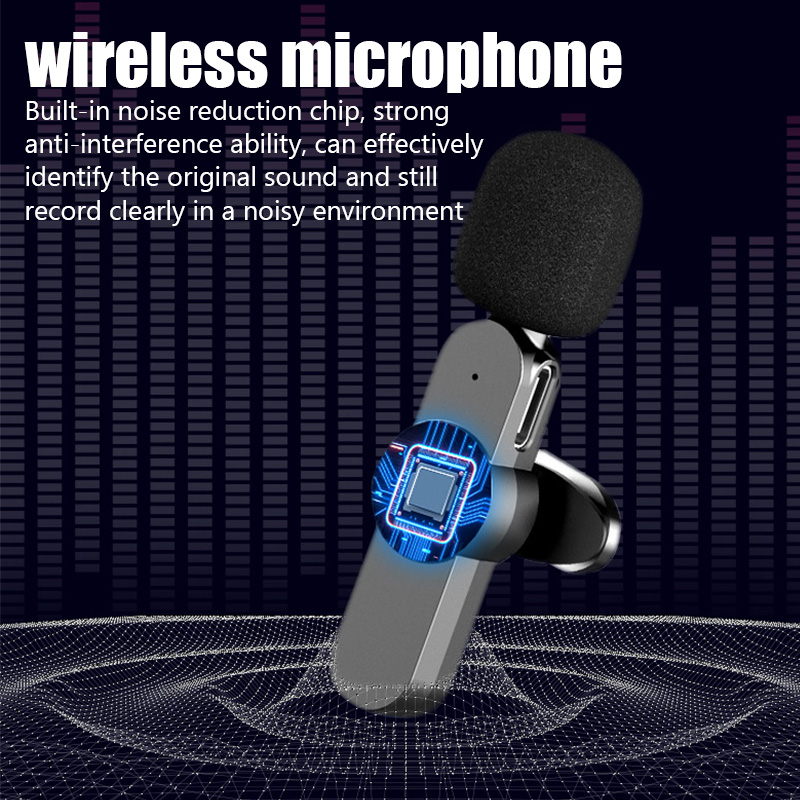 Draadloze Lavalier Microfoon Draagbare Audio Video-opname Mic Voor Iphone Android Live Game Broadcast Telefoon Microfonoe Mini