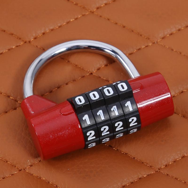 4 Dial Digit Number Combination Travel Password Lock Combination Padlock Zinc Alloy 4 Colors coded lock Security Safely Code