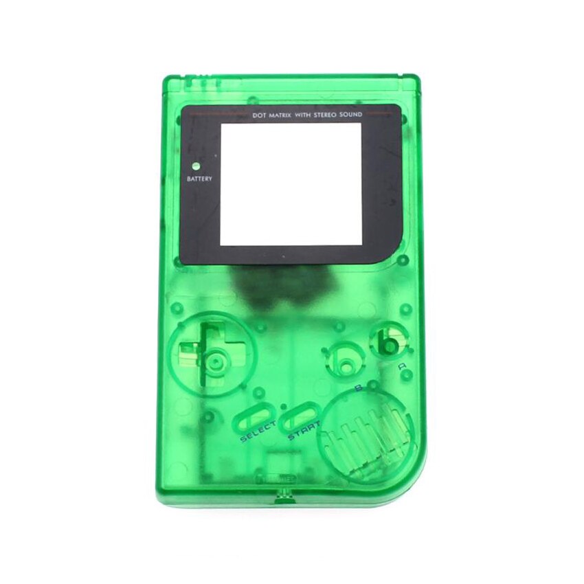 YuXi For GameBoy Classic Game Replacement Case Plastic Shell Cover for GBO DMG Console housing For GB Case: Clear Green