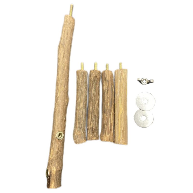 Natural Wood Bird Perches Stands Bird Cage Paw Grinding Toy Parrot Perch Toys for Cockatiels Conures Budgies Love Birds Parakeet