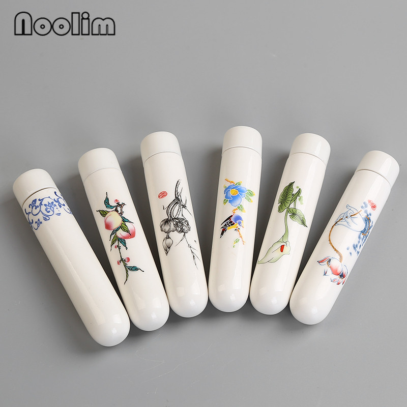 Cerâmica jingdezhen mini latas seladas de viagem pintadas à mão, garrafa de armazenamento portátil, frasco de chá pequeno requintado