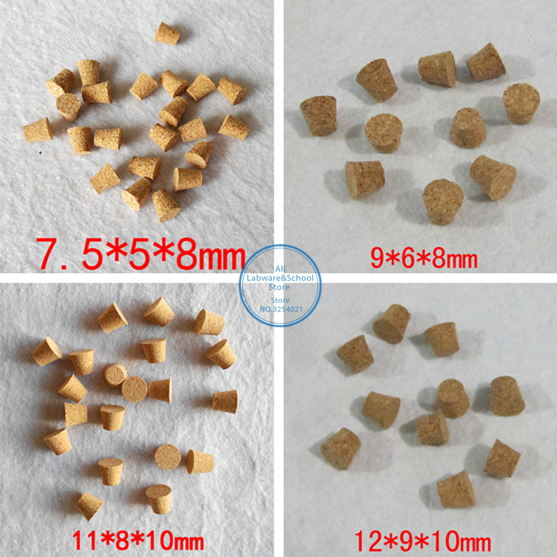 100Pcs Top Dia 7.5Mm Tot 30Mm Houten Kurk Lab Test Tube Stopper Ketel Pudding Fles Kurk Cap buret Buis Houten Plug