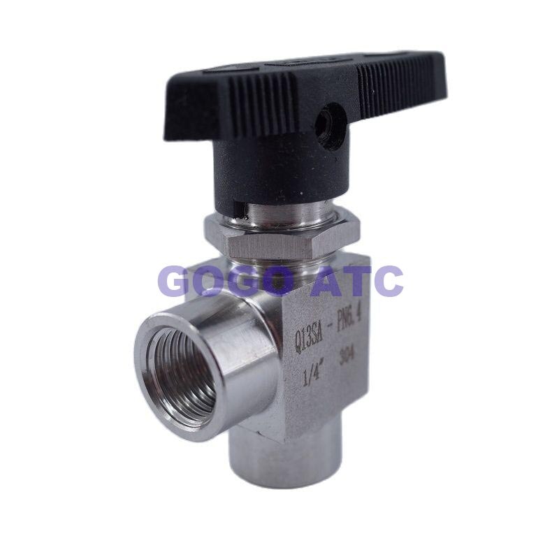 Free ship Right angle Ball valve 1/8" 1/4" 3/8" 1/2" female G thread stainless steel 304 high pressure female thread ball valve
