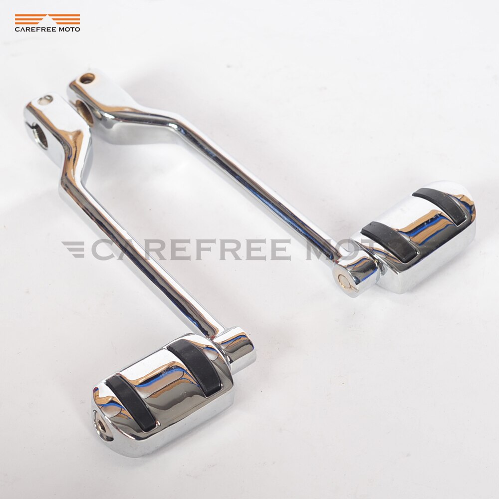 1 Pair Chrome Motorcycle Left Heel Toe Shift Lever Pedal Set Moto Front Shifter Lever Case for Harley Touring FL Softail Trike