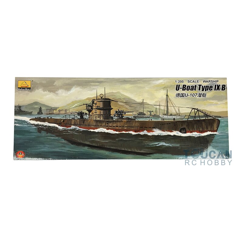 MiniHobby-Kit de modelo submarino alemán, barco en U, Tipo IX B, con TH07971-SMT2 de Motor, 80914, 1/200