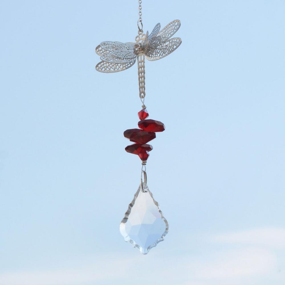 Set 6 Crystal Dragonfly Mentale Suncatcher Regenboog Glazen Kralen Yard Tuin Opknoping Hanger Thuis Bruiloft Xams Decor