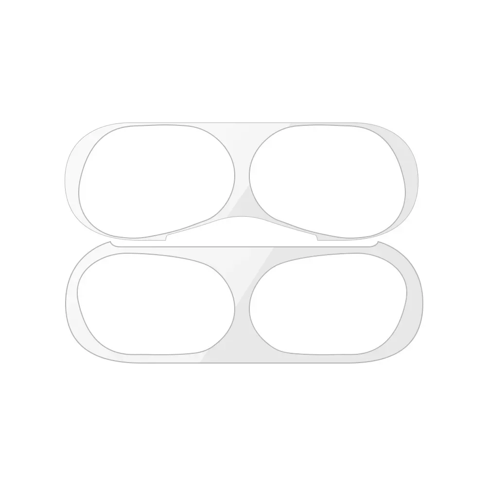 Autocollant AirPods pour Apple Airpods 1 2 3 Pro Pro2, boîte de chargement pour écouteurs, autocollant anti-poussière, autocollants de protection contre la poussière en métal étanche: XS / Kaki