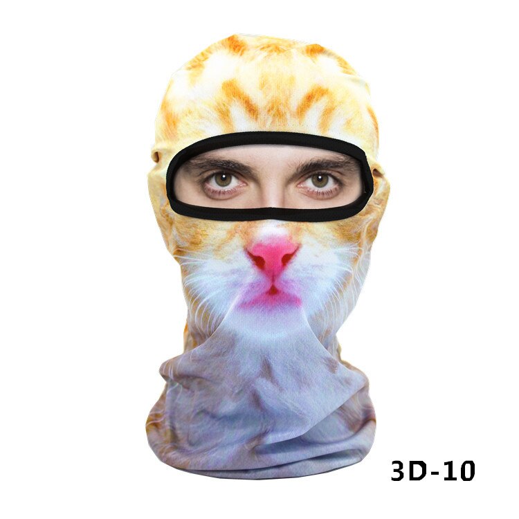 WOSAWE Motorcycle Balaclava Face Mask Men's Outdoor Sports Windproof head Mask animal pattern motocross face mask motorcycle: 3D10
