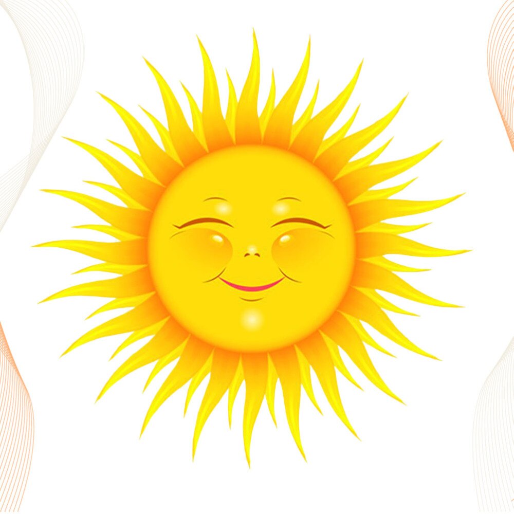 Interesting Sun Wall Sticker Wallpaper Unique Wall Decal Decorative Sticker for Living Room Home Bedroom