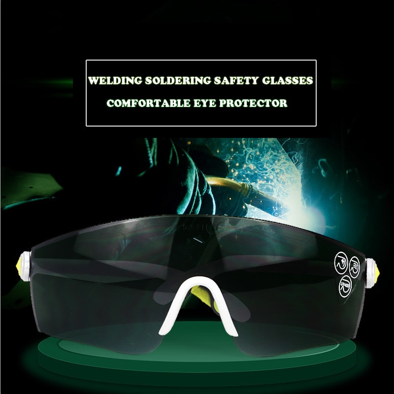 Óculos de proteção para solda, protetor ocular de segurança para trabalho com chamas de corte e soldagem