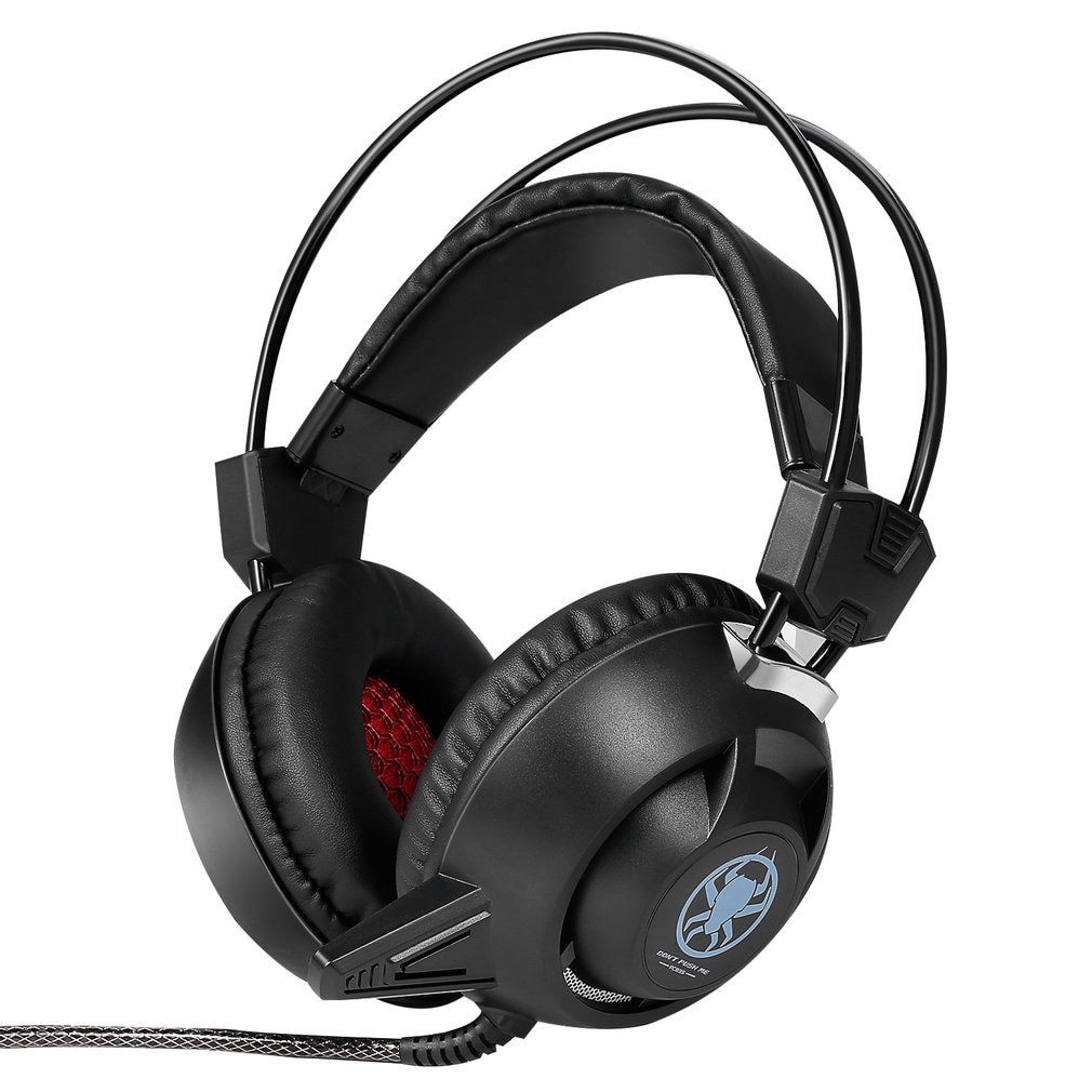 Usb led-game-koptelefoon met geluidsisolatie, over-ear bekabelde gamingheadset met microfoon voor pc/laptop-gamers: Default Title