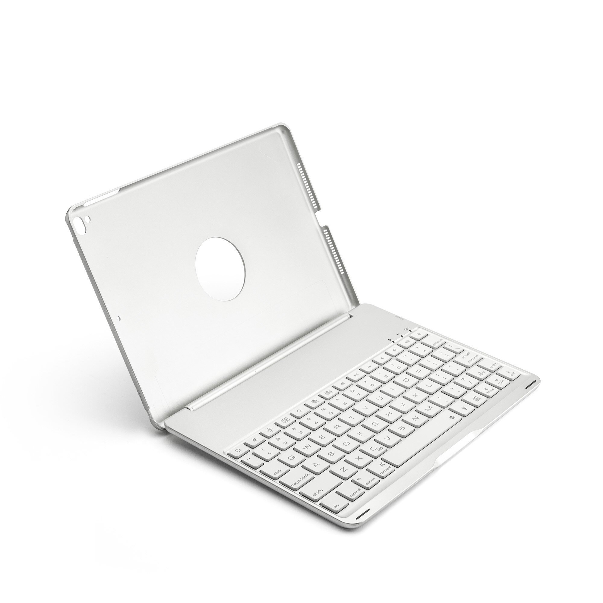 Wireless Bluetooth Keyboard Cover for ipad Air12 pro9.7 ipad9.7 Aluminum light-emitting 9.7‘’bluetooth keyboard: Silver