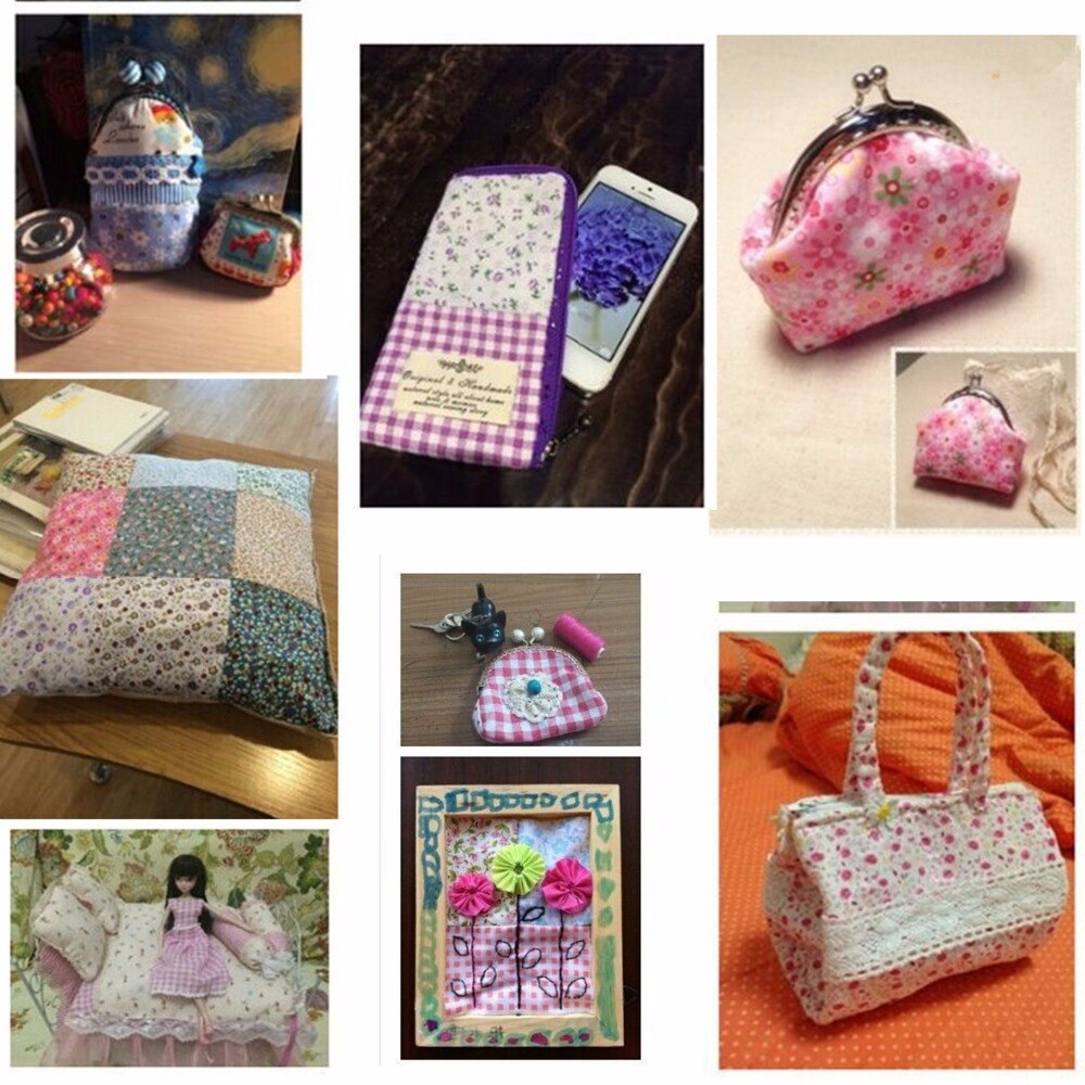 50 Pcs 10x10cm Cotton Fabric Printed Cloth DIY Patchwork Needlework Handmade Quilting Sewing Textile Material Bundle Fabrics