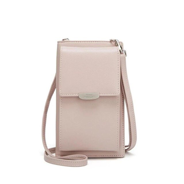Último dia 70% de desconto! Tudo-em-um crossbody saco de telefone feminino ombro mensageiro bolsa multi-função bolsa carteira saco de cartão: PINK