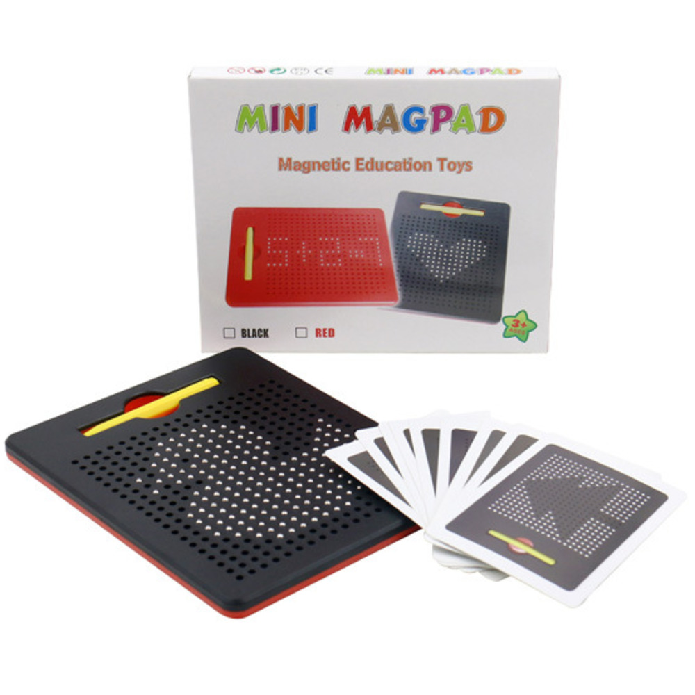 Magnetisch bal tekenbord met pen, kinderen leren tekenen, schetsblok, tablet, educatief speelgoed voor kinderen, notitieboek voor volwassenen: Zwart