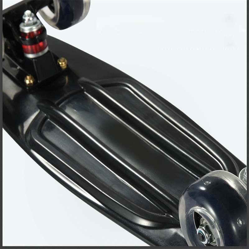 Farve enkelt rocker skateboard fire hjul mini cruiser skateboard lille fisketallerken udendørs til voksne børn trin transport  ie01
