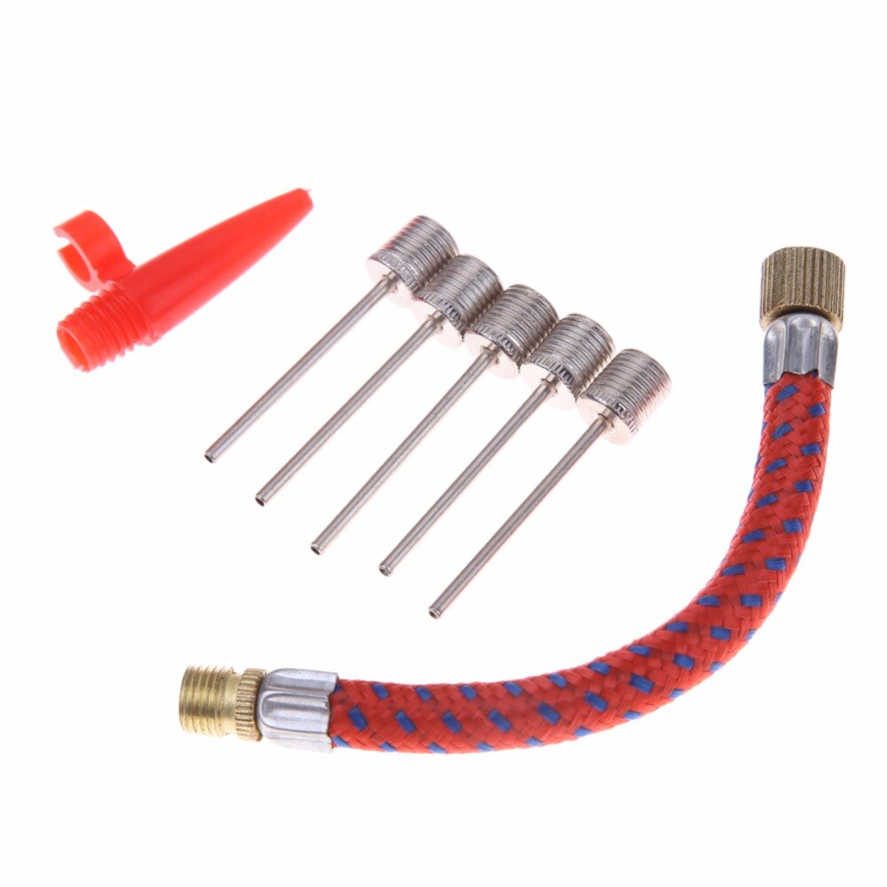 7 teile/satz Standard Größe Luftmatratze Pumpe Schlauch Adapter Düse Ventil Luft Schlauch Aufblasen Nadeln Fahrrad Pumpe Inflator Stecker Fahrrad werkzeuge