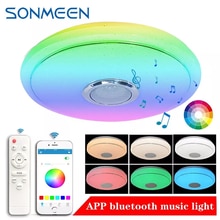 Sonmeen  bt33-1 moderne ledet taklamper hjemmebelysning app kontroll rgb bluetooth musikk lys soveromslamper smart taklampe