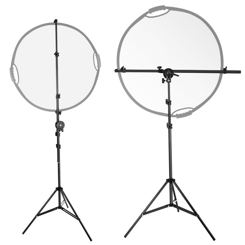 Photo Studio Lighting Reflector Arm Stand Reflector Stand Holder Boom Arm Reflector Disc Arm Support and 2m Light Stand