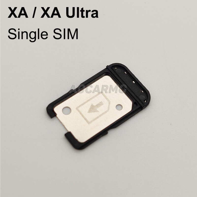 Aocarmo Voor Sony Xperia Xa C5 Xa Ultra Xau C6 F3215/16 E5563/33/06 Enkele Dual Sim-kaart houder Reader Sim Tray Slot: Single SIM