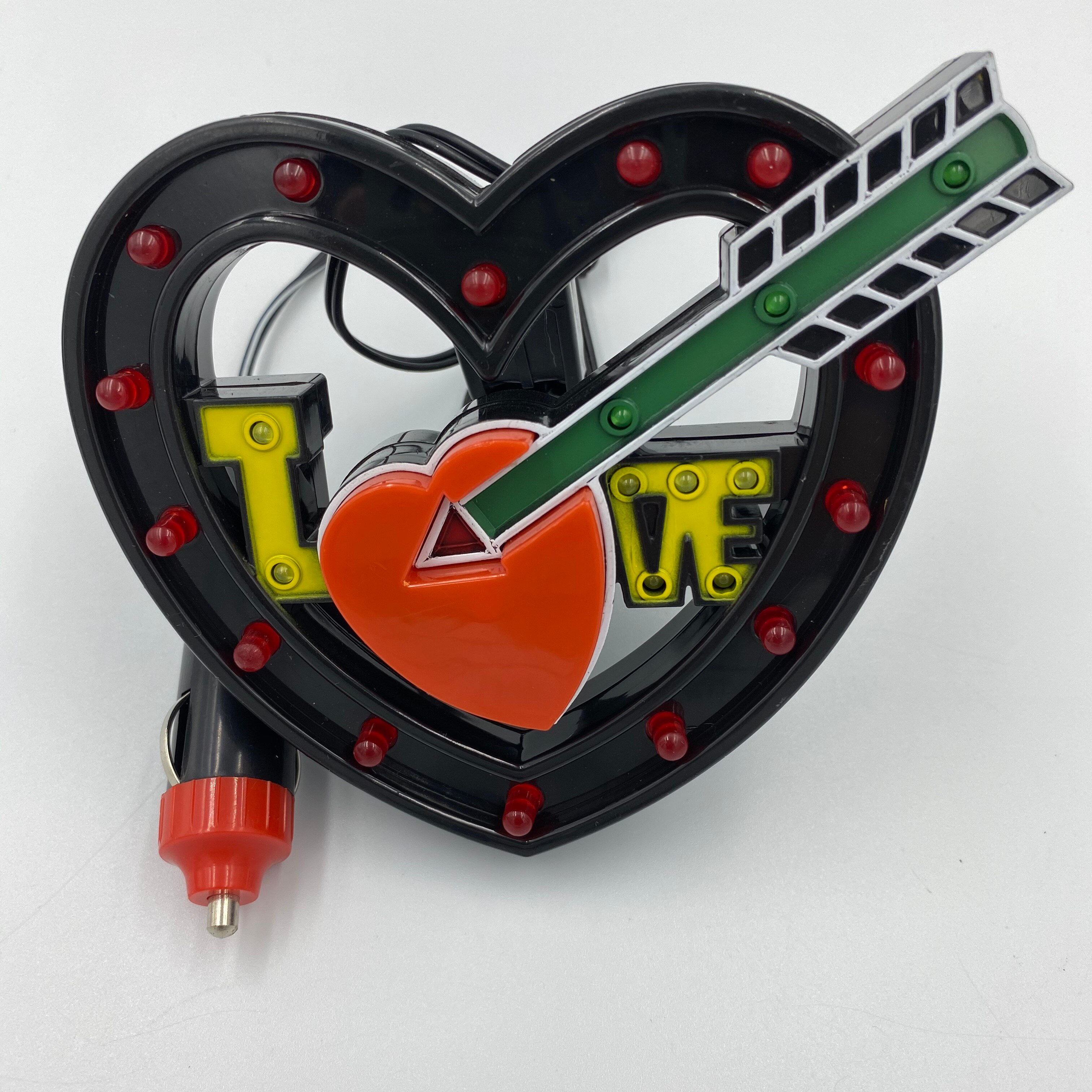 Wedding LED Car Decoration Atmosphere Lamp Black Heart Light DJ RGB Colorful Music Sound Lamp Decorative Light Love