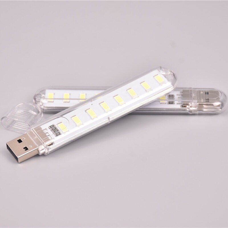 Фонарик Mini USB Gadget LED Libro de La Luz luces DC5V 8 LEDs de ordenador portátil noche USB Gadget iluminación para PC portátil