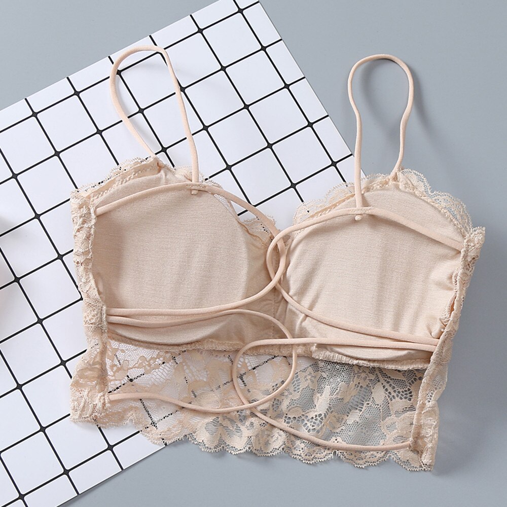 30 # la ropa interior de las mujeres deportes Bras de encaje Bralette Sexy chaleco tener un relleno en el pecho con Push Up deportes ropa interior Sujetador deportivo tapa del tanque