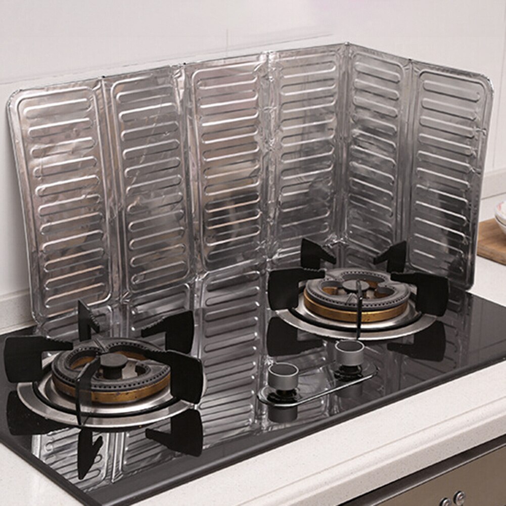 Aluminum Foil Oil Gas Stove Baffle Cooking Grease Insulation Board Kitchen Tool