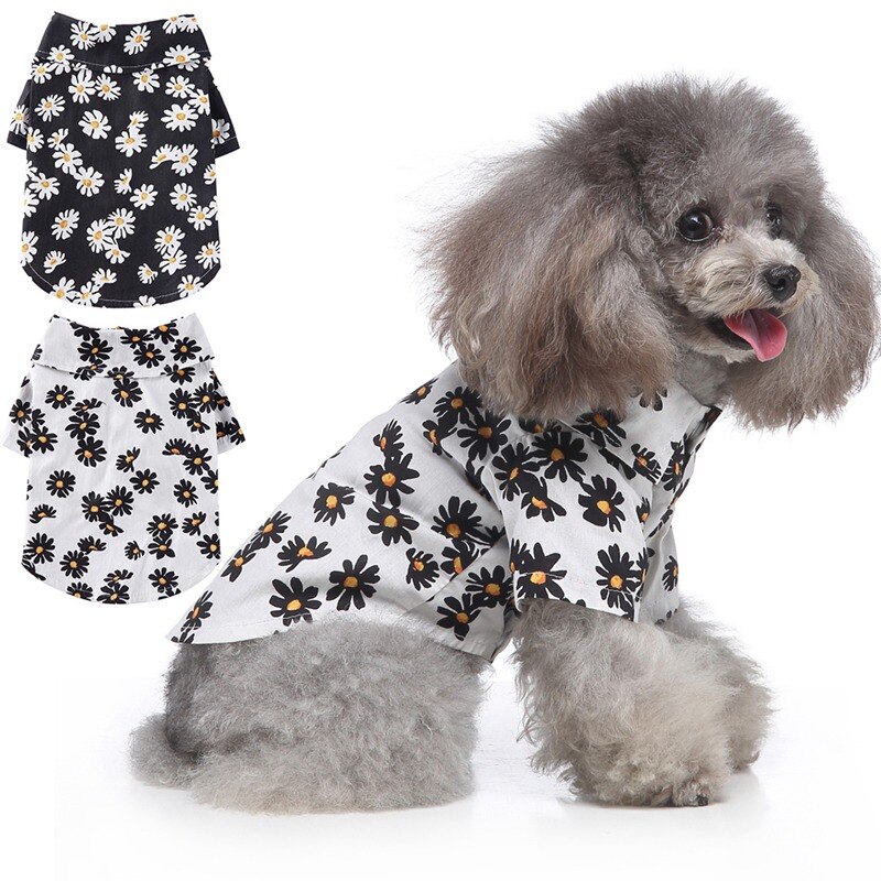 Hond Zoete Shirt Leuke Daisy Gedrukt Puppy Kleding Voor Kleine Honden Shirt Hond Kleding T-shirt Rok Voor Chihuahua