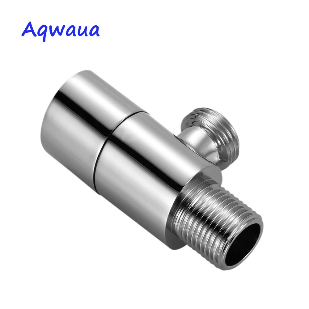 Aqwaua Water Schakelaar Klep Ovale Hoekstopkraan Messing Omstelling G1/2 Draad Sub-Klep Keuken Badkamer Accessoires Massief messing Chroom