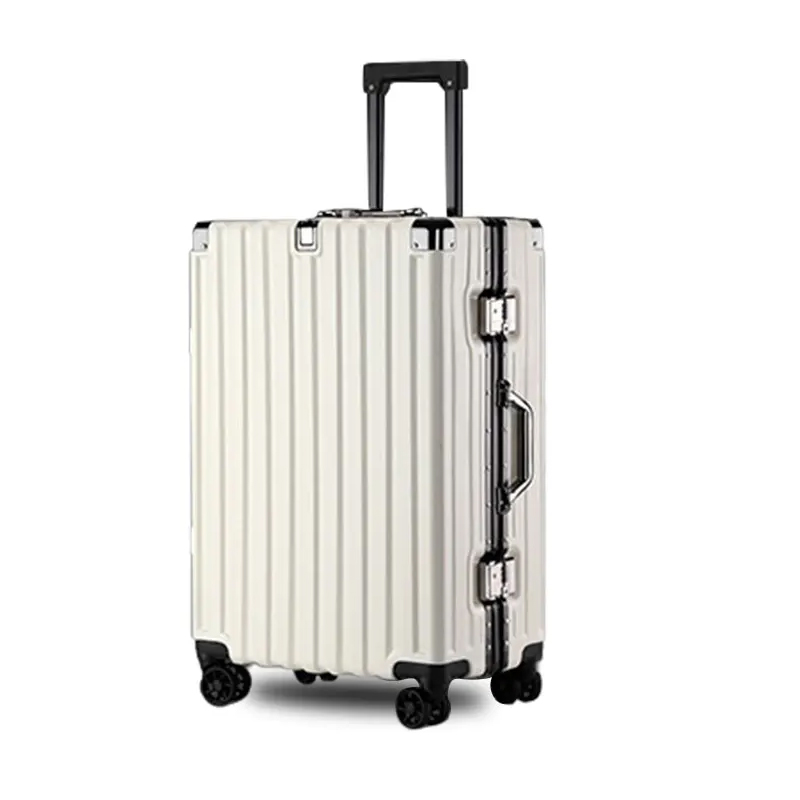 Aluminum Frame Suitcase Universal Wheel Boarding Rolling Luggage Lightweight Trolley Case Combination TSA Lock 20/22/24/26 Inch