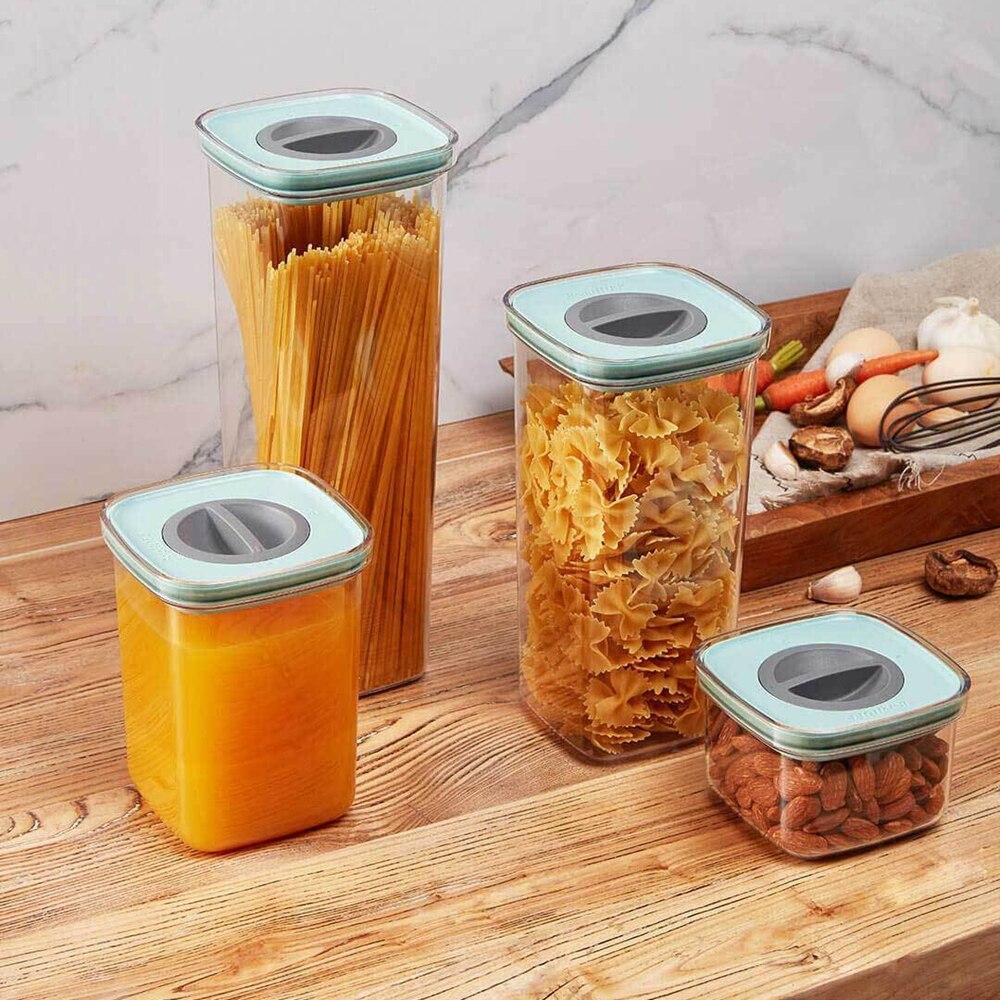 Xiaomi Youpin BergHOFF Lebensmittel Lagerung Panzer 2,4 L Küche Dichtung Topf essen Dosen Feuchtigkeits Frische Lagerung Kasten Glas Versiegelt Können